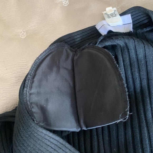 Black Wayne Rogers Vintage Surplice Sweater Sz M - Picture 4 of 7